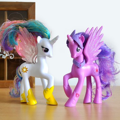 wholesale 14cm Movie Classic Gallery action Figure toy cute reflective horse toy for kids Model PVC Action Figure Kids Toy