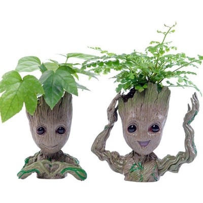 DIHAO High Quality Hot Selling Cute Polyresin Resin Treeman Baby Groot Flower Pot